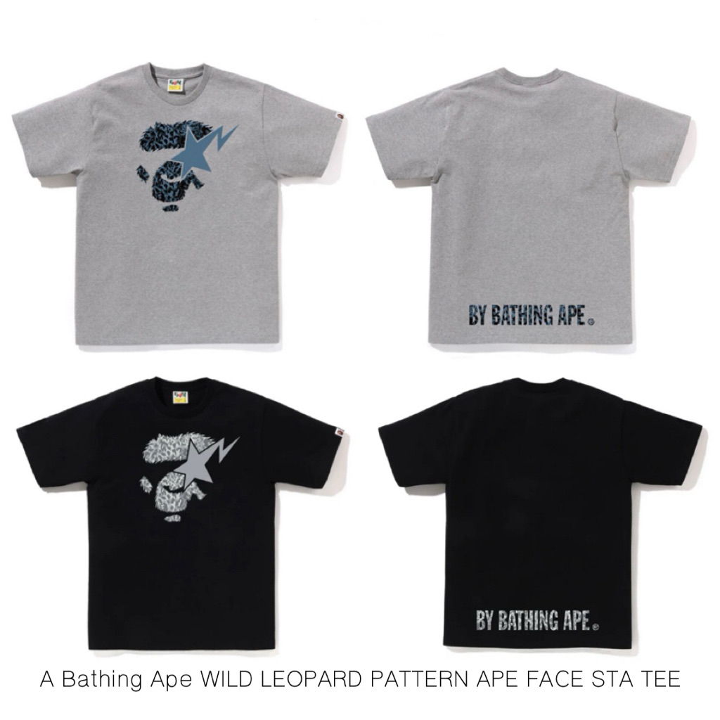 💚พร้อมส่ง💚 เสื้อยืด A Bathing Ape Bape ลาย WILD LEOPARD PATTERN APE ...