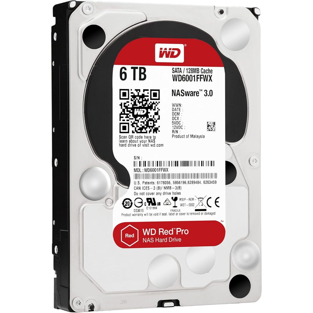Disco Duro WD Red Pro 6TB 7200 RPM - Para NAS, Caché 256MB, SATA