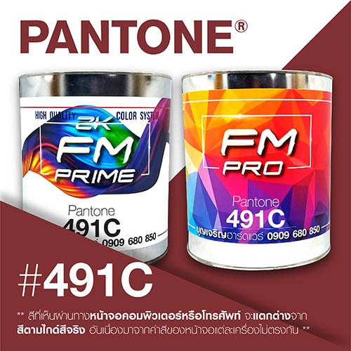 (ราคาต่อลิตร) สี PANTONE 491 C / PMS 491 C | Shopee Thailand