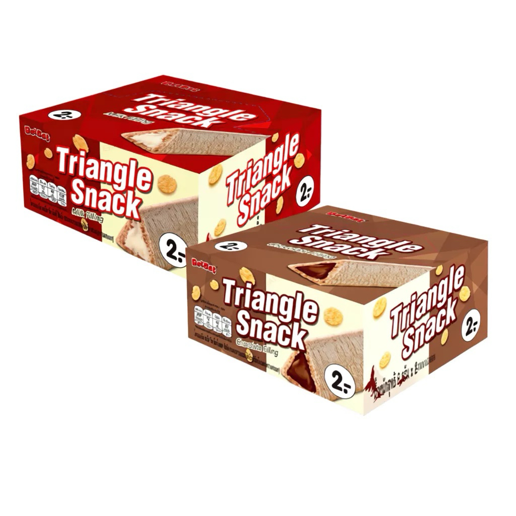 แดทแดท ไตรแองเกิลวิทมิลค์ 6.5ก. (แพ็ค 24 ชิ้น) / Dat Dat Triangle Snack ...