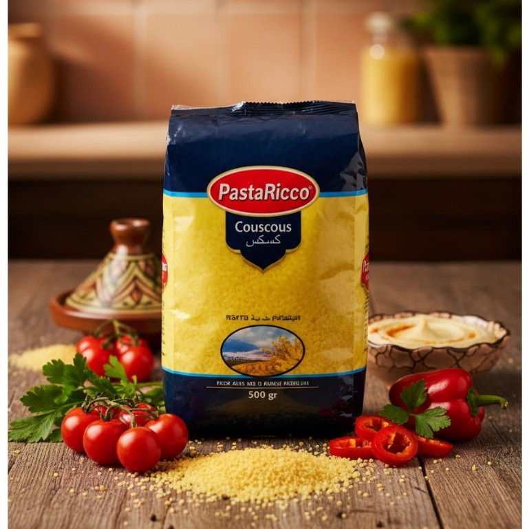 คูสคูส Pasta Ricco Couscous pasta พาสต้า ชนิดเม็ดเล็ก ขนาด 500 กรัม ...