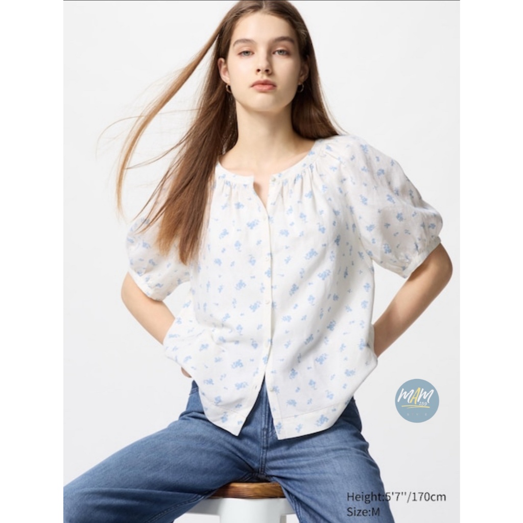 Uniqlo รวมเสื้อเบลาส์ ผ้าลินินผสม New Collection มือสอง งานแบรนด์ ...