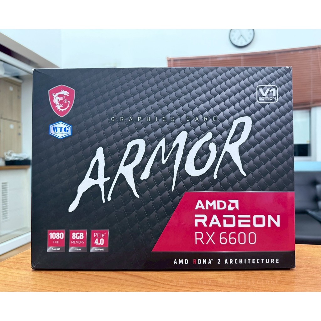 MSI RADEON RX 6600 ARMOR 8GB OC V1 GDDR6 สภาพสวยมาก ครบกล่อง FULL LOAD ...