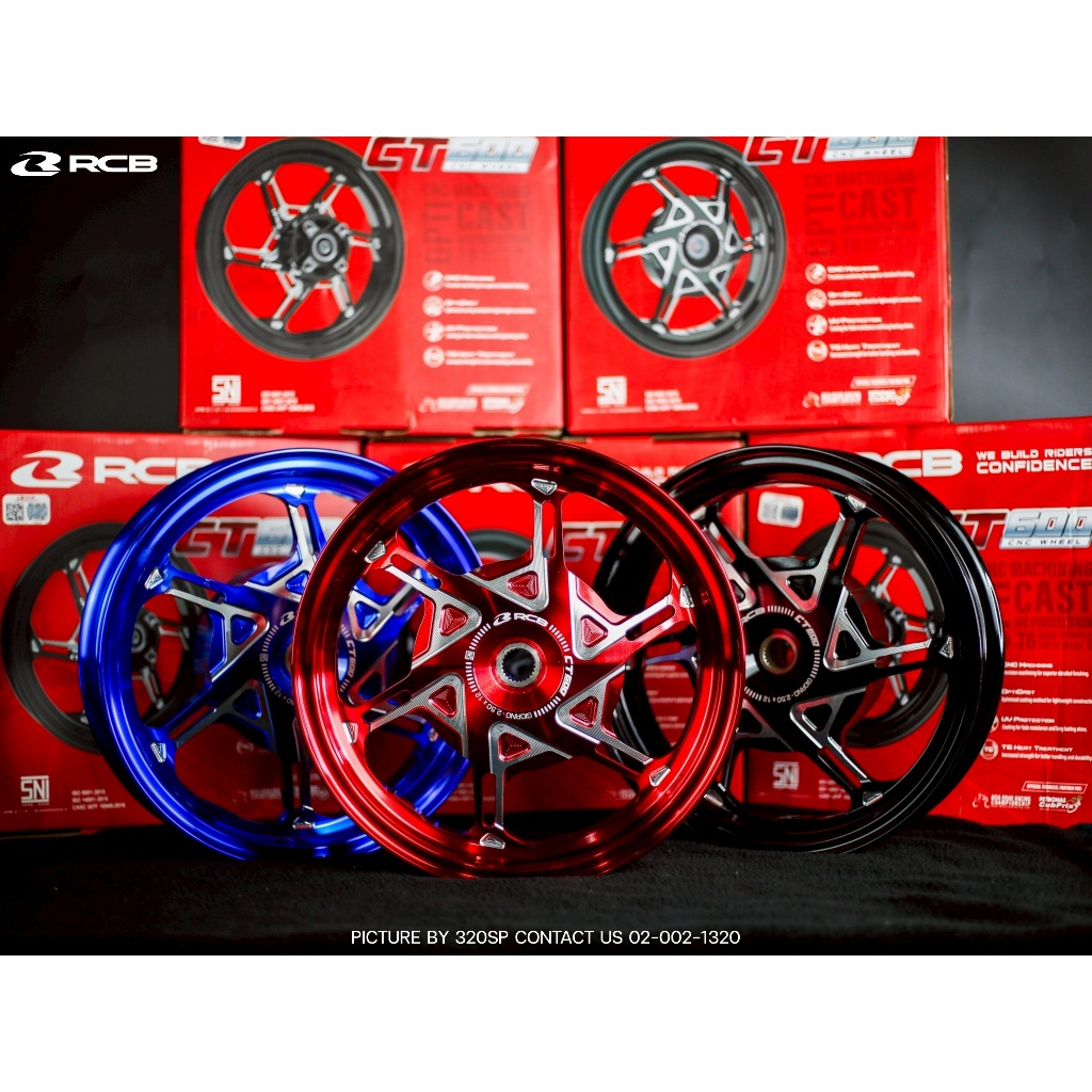 รับประกัน 1 ปี !! ล้อแม็กแต่ง RCB CT600 CNC HONDA GIORNO ใส่ได้ทุกปี ...