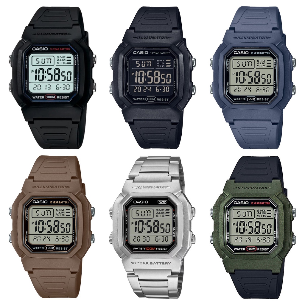Casio Standard รุ่น W-800,W-800H,W-800HM,W-800HD (W-800H-1B,W-800H-2A,W ...