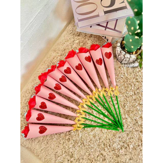 โปรโมชั่น Flash Sale : 12ดอกกุหลาบวาเลนไทน์ ช่อกุหลาบแดงดอกเดี่ยว ของขวัญวันวาเลนไทน์ ของขวัญปัจฉิมนิเทศ กุหลาบผ้า ดอกละ4.9