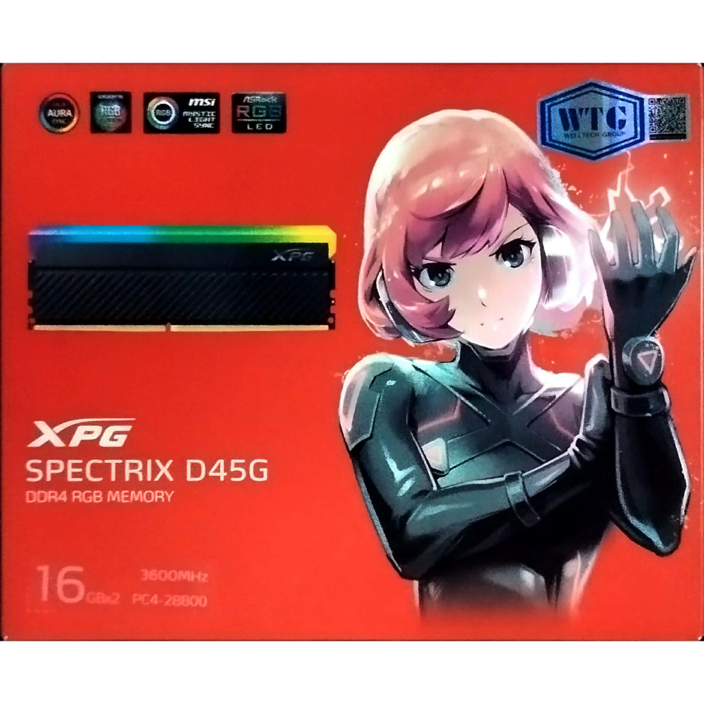 RAM DDR4 Bus3600 32GB 16X2 XPG spectrix d45g RGB ประกันไทย LT | Shopee ...