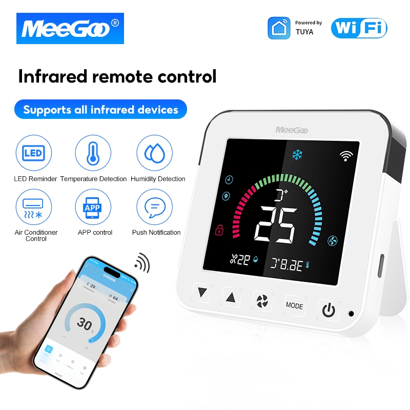 MeeGoo WiFi IR รีโมตคอนโทรล สำหรับแอร์ ควบคุมอุณหภูมิ ผ่านแอป Tuya ...