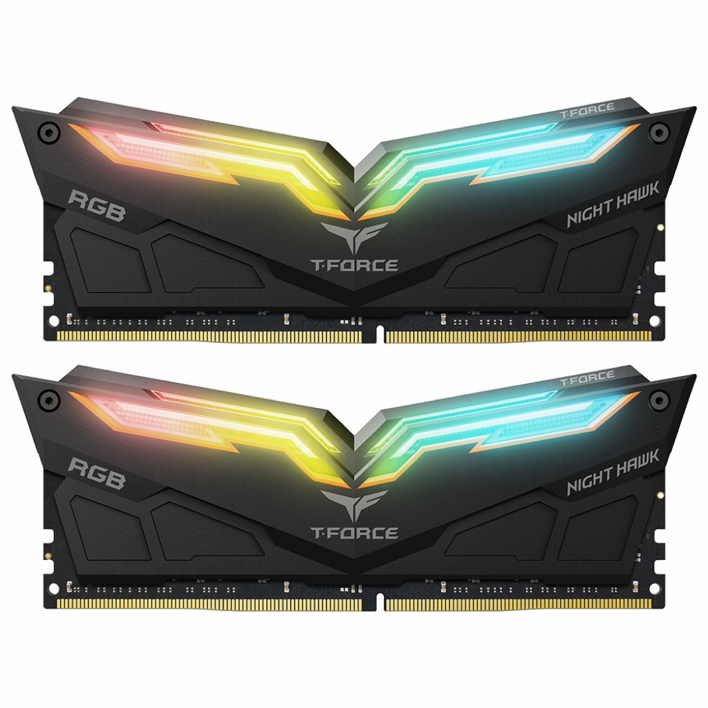 RAM DDR4 TEAM GROUP NIGHT HAWK RGB 16.G 8x2 BUS 3200 | Shopee Thailand
