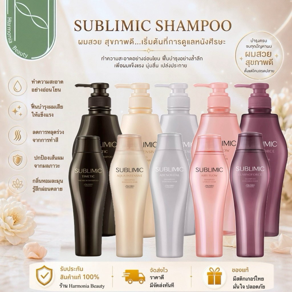 [ของแท้ ราคาดี มีส่งทันที!!] SHISEIDO SUBLIMIC All Shampoo 250 / 500 ml ...
