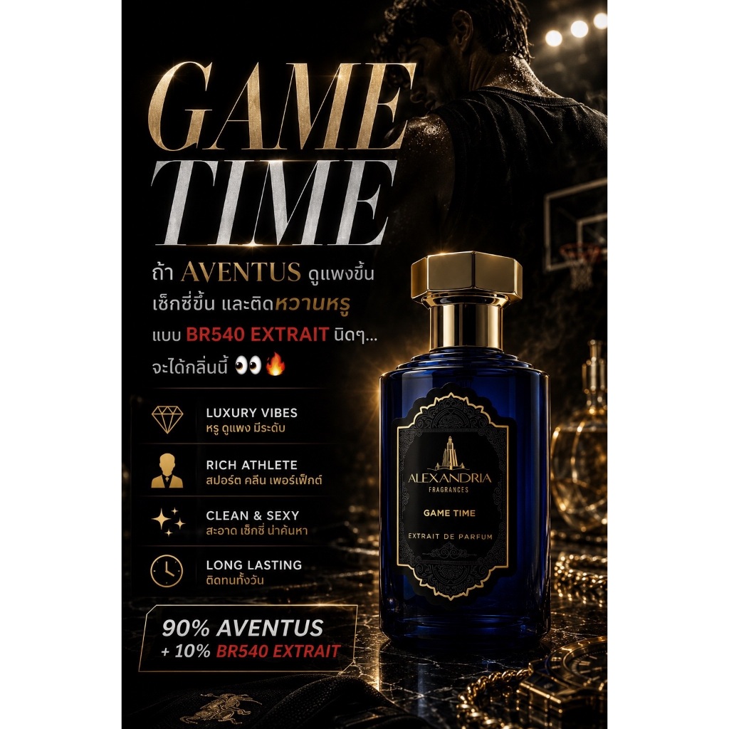 Alexandria Fragrances: Game Time 30-100ml นํ้าหอมขวดใหม่ของแท้