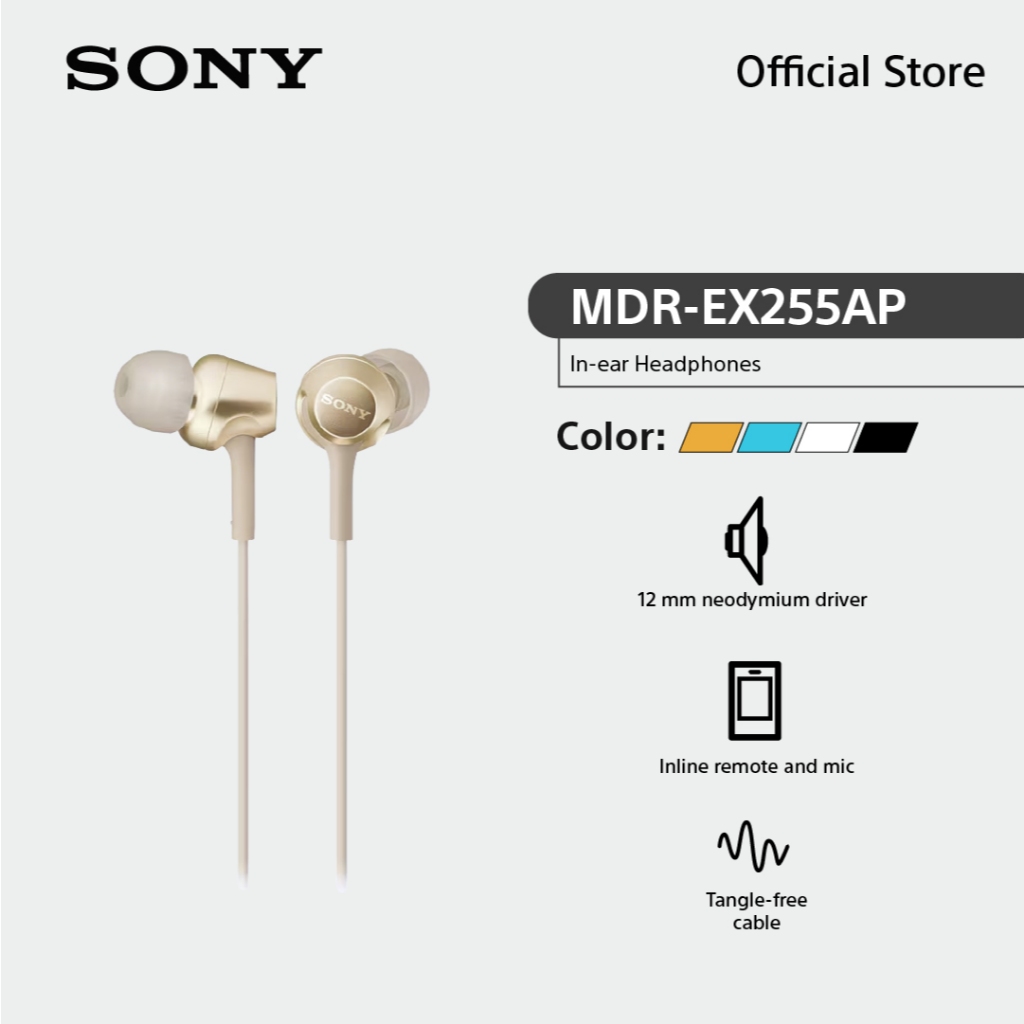 Sony หูฟัง In Ear รุ่น MDR-EX255AP | Smartphone compatible, with in ...