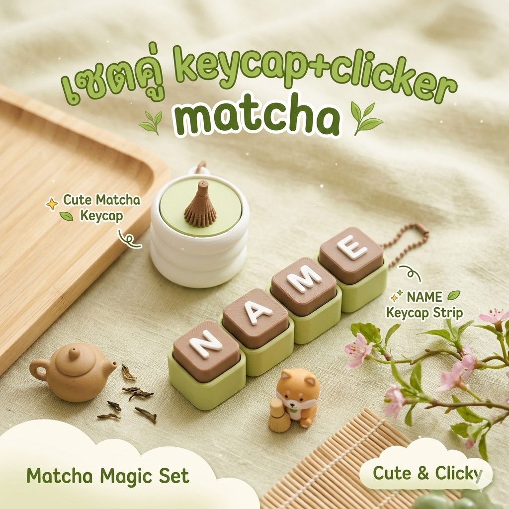 keycap + Clicker Matcha Lovers | Shopee Thailand