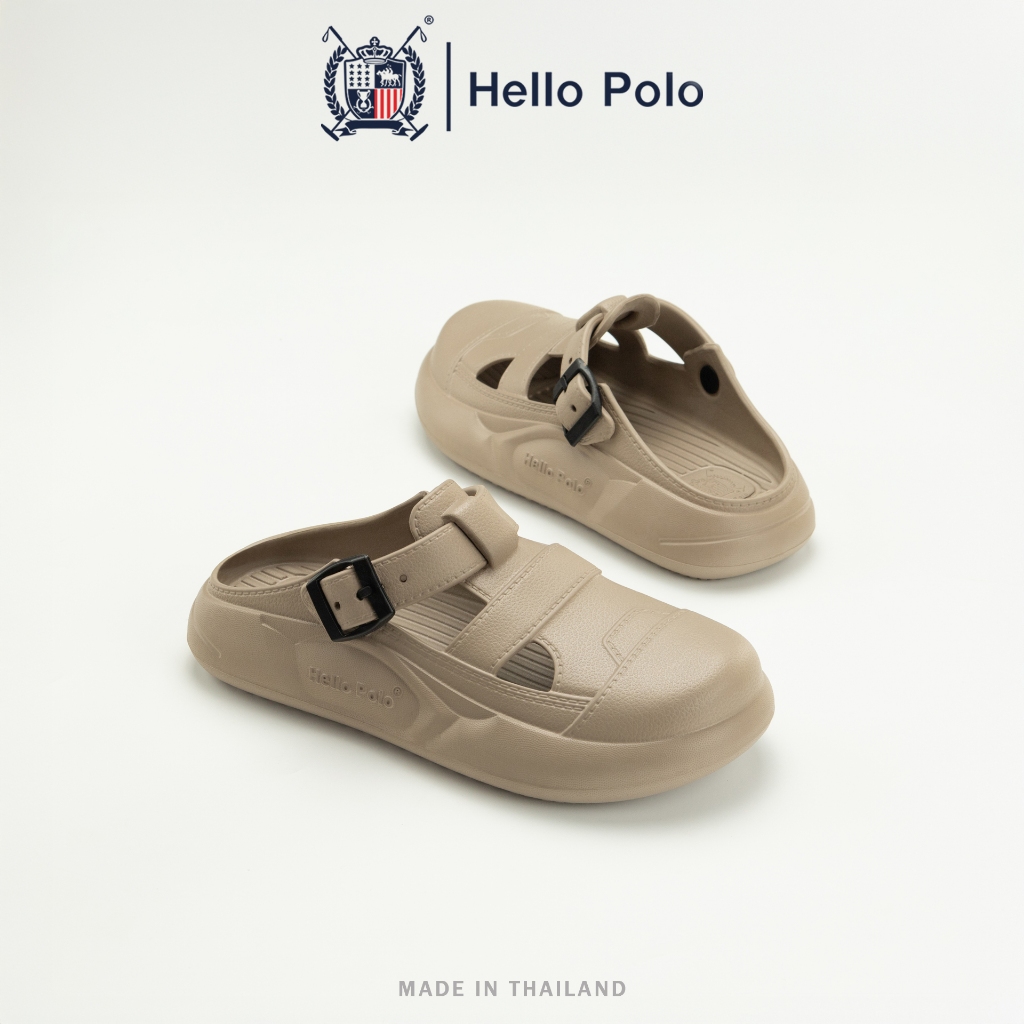 Hello Polo รองเท้าหัวโต รองเท้าแตะลําลอง UNISEX พื้นหนา กันลื่น วัสดุ EVAสไตล์ทันสมัย กลางแจ้ง เบาสบาย ลำลอง HP8049