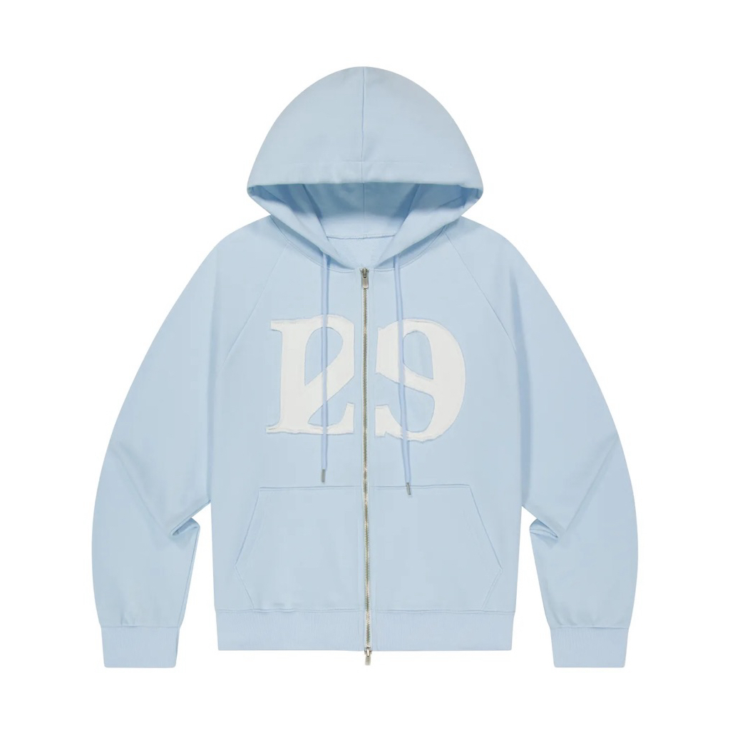ILLIGO 129 Logo Patch Hoodie Zip Up 🎀🧸 | Shopee Thailand