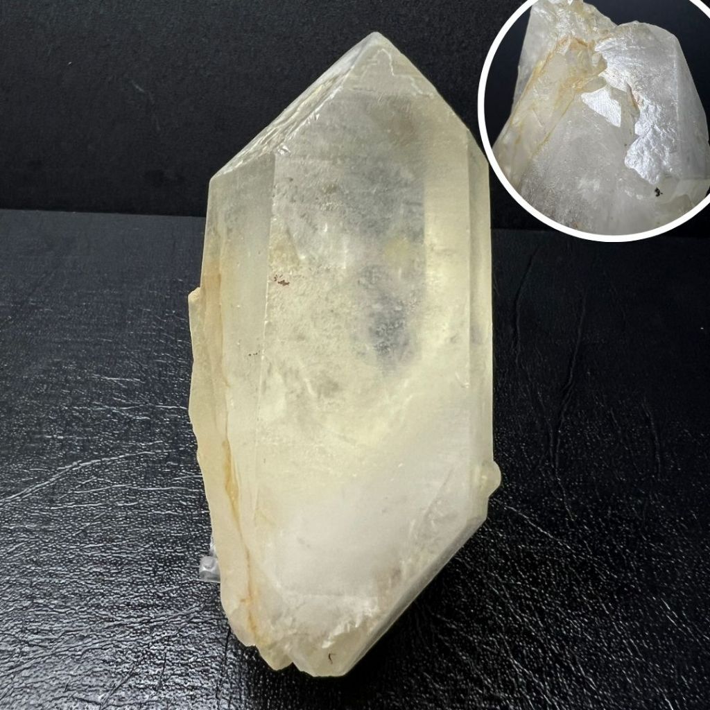 (239กรัม)ควอตซ์ใส 2 ปลาย มี Extra Terrestial Master Quartz ก้อนดิบจาก ...