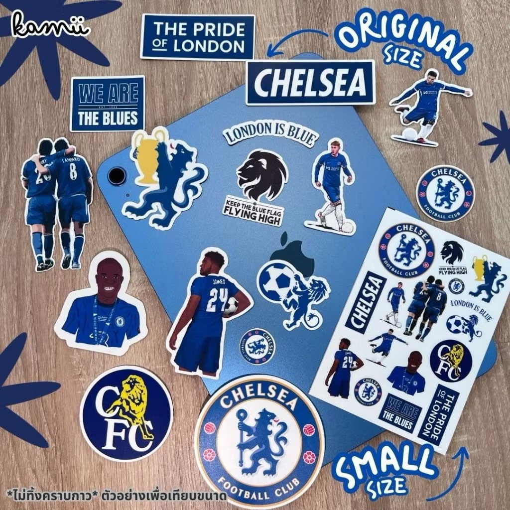 Chelsea - สติกเกอร์ Chelsea เคลือบกันน้ำ - KAMII | สติกเกอร์เชลซี ...