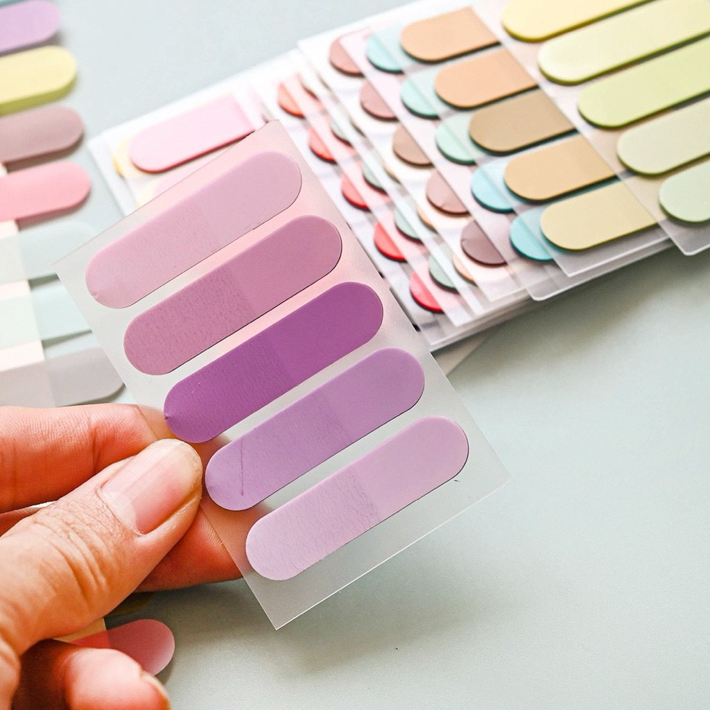 Index Sticky Plastic Finger สติ๊กเกอร์หลายสี ทรงมน แบบพลาสติก 5 สี ...
