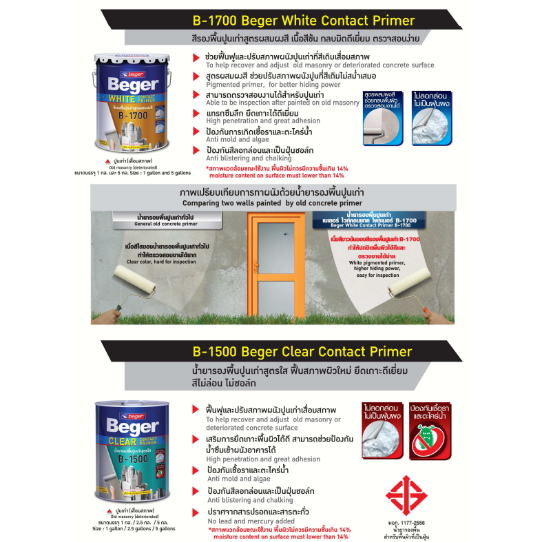 Beger Clear Contact Primer เบเยอร์ เคลียร์ คอนแทค ไพรเมอร์ น้ำยารองพื้น ...