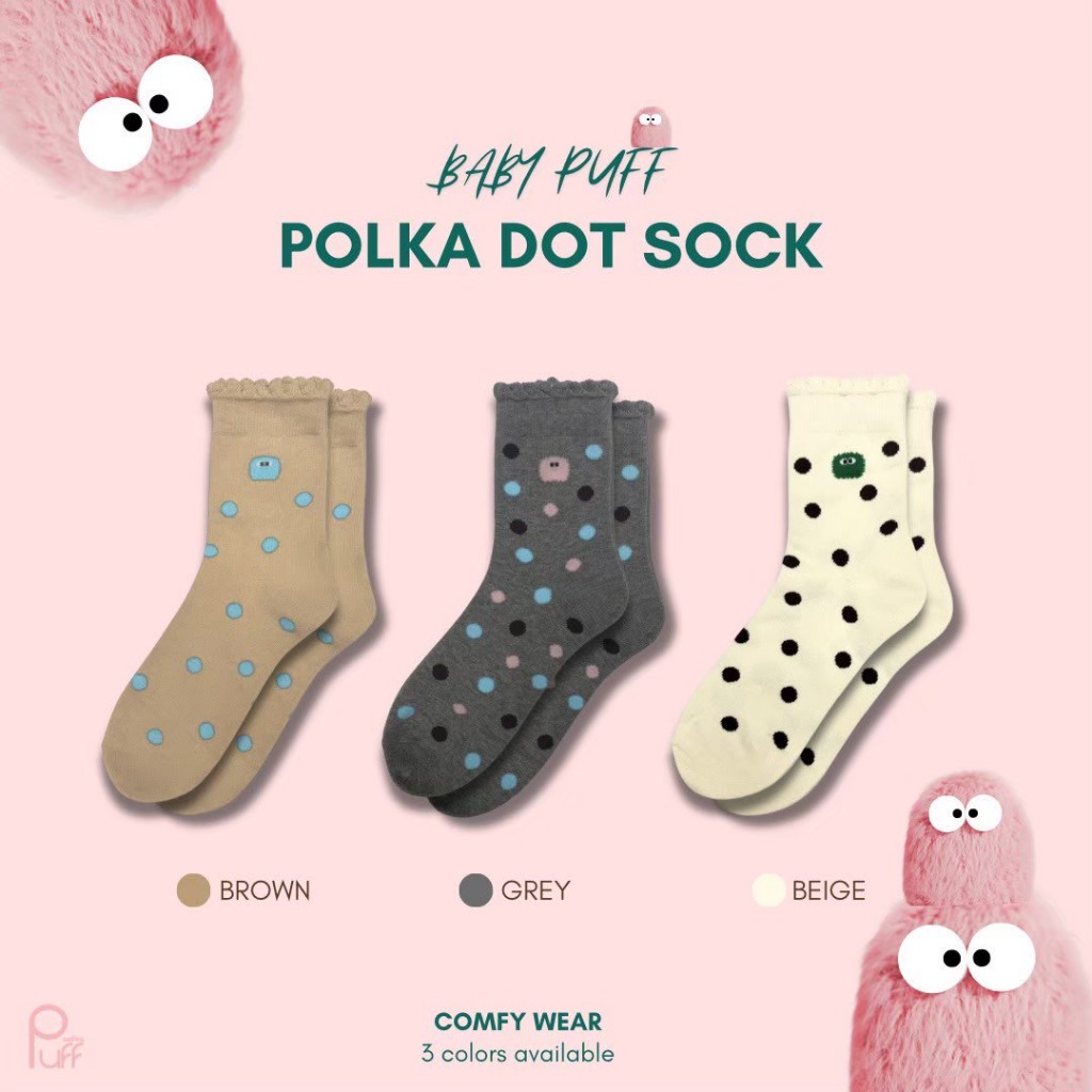 PUFFSHOES.OFFICIAL : Baby PUFF Polka dot Sock | Shopee Thailand