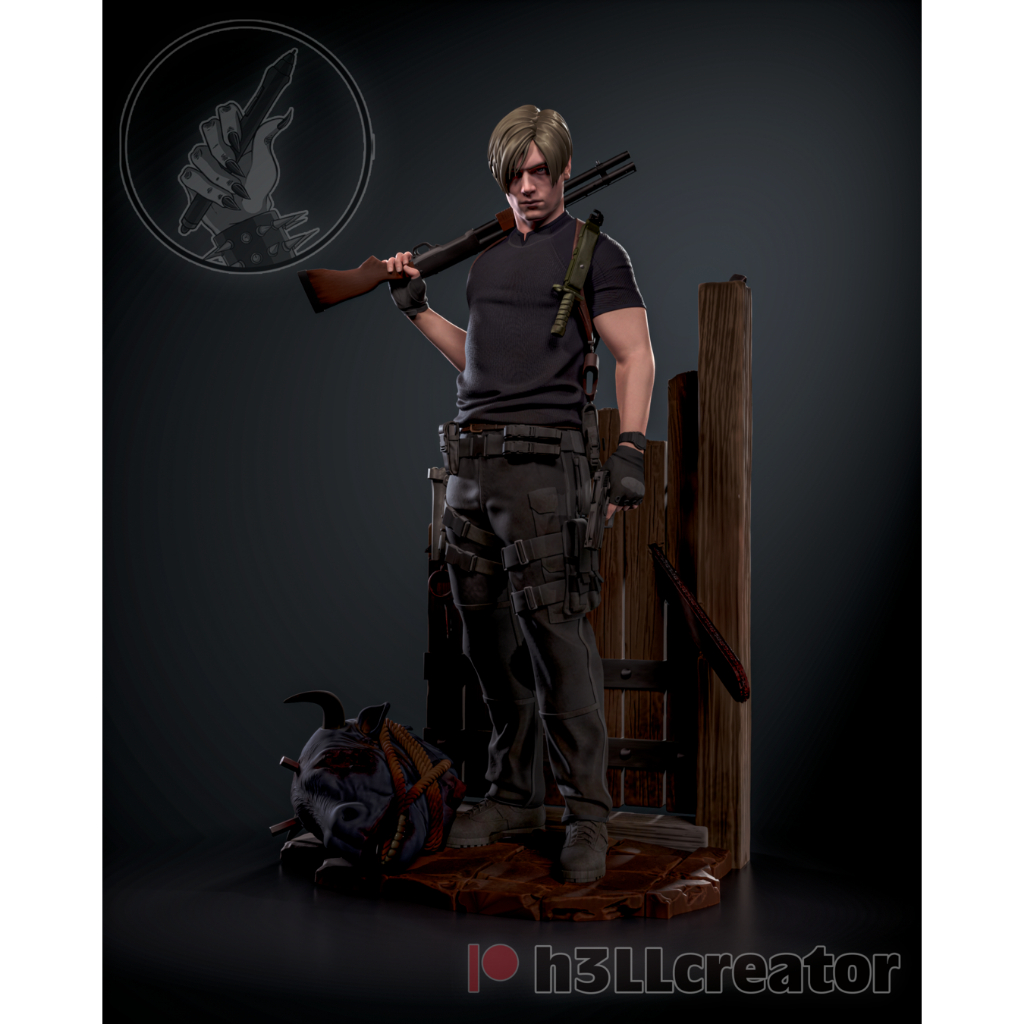 Leon - Resident Evil โมเดลการ์ตูน ฟิกเกอร์ Resin 3D Printing Model ขนาด ...