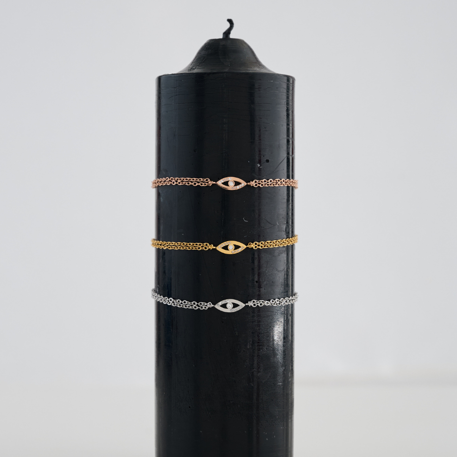 Bemet evil eye bracelet กำไลสแตนเลส | Shopee Thailand