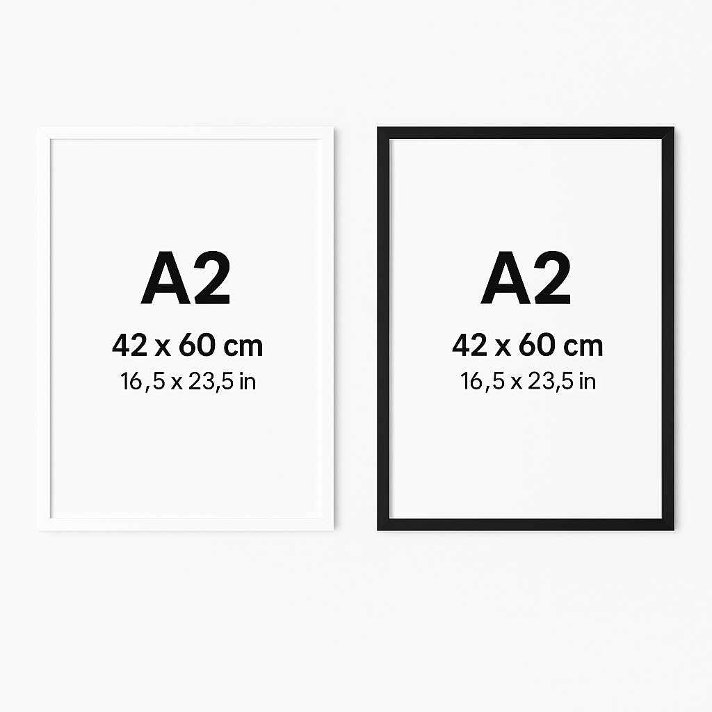 กรอบรูปแขวนผนัง A2 42x60 ซม. และ A3 29.7x42 ซม. ใส่ได้ทั้งแนวตั้ง ...