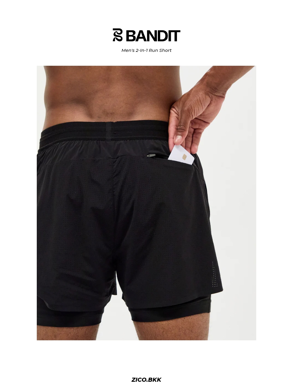 Bandit Vento Men's 2-In-1 Run Shorts | Shopee Thailand