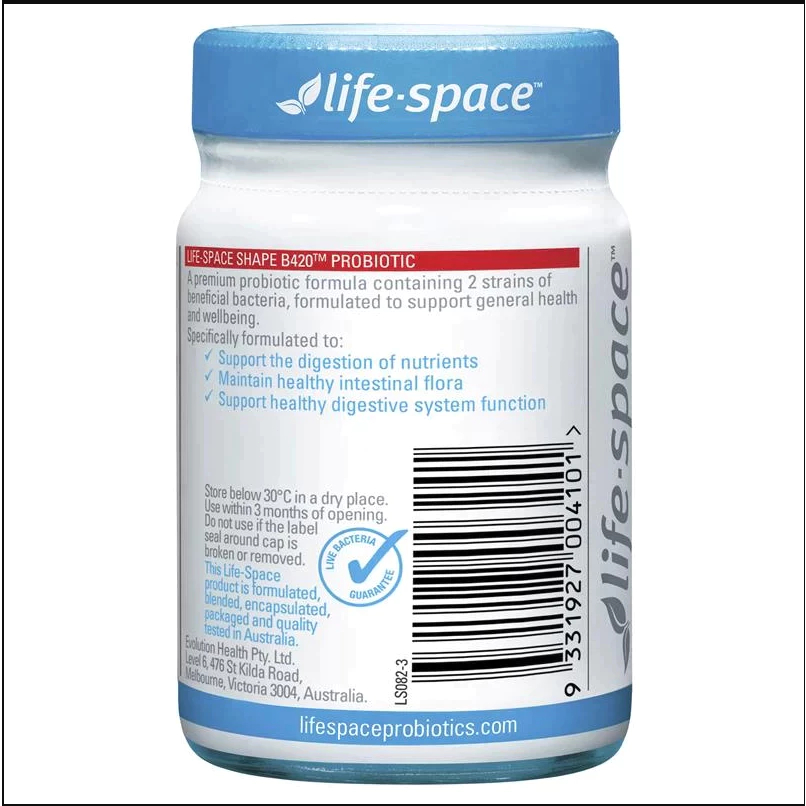 Life Space Shape B420 Probiotic 60 Capsules อาหารเสริมช่วยในเรื่องย่อย ...
