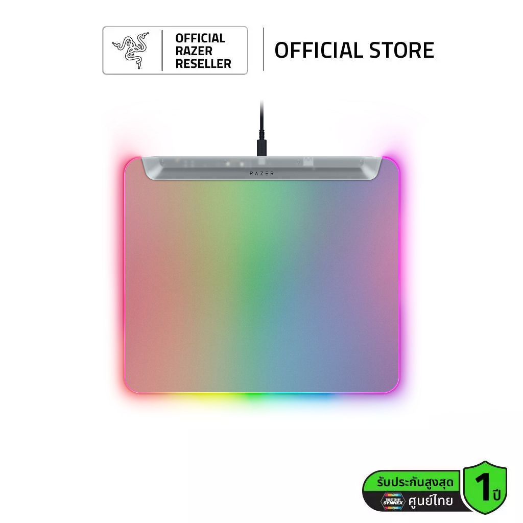 Razer Firefly V2 Pro Phantom White Edition - แผ่นรองเมาส์ มีไฟ RGB