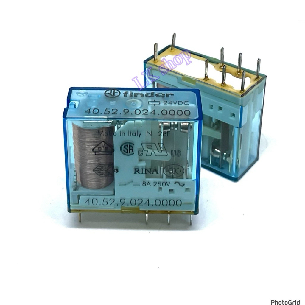 thumbnail image 2 of FINDER Type 40.52 24VDC Power Relay – 8-Pin 8A 250V (40.52.9.024.0000) 2 of 4