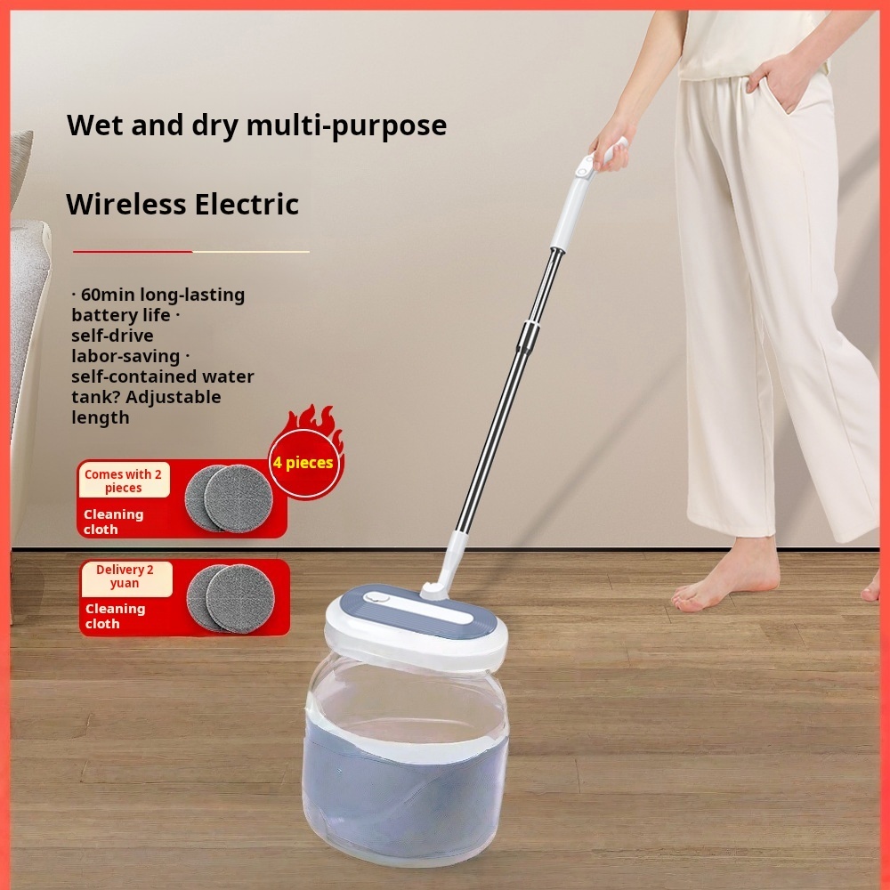 Wireless electric mop and sweeper all-in-one machine, no need for hand ...