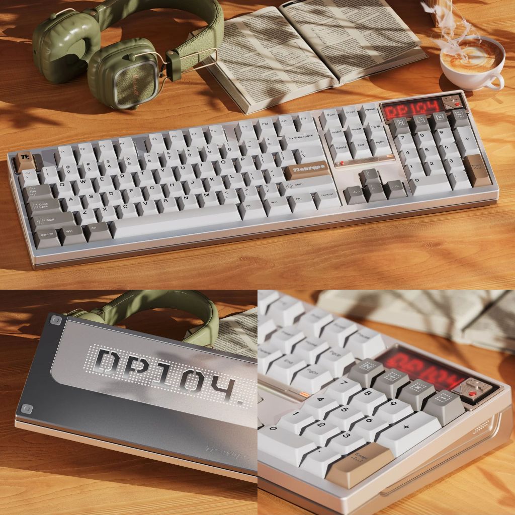 [พร้อมส่ง] TICKTYPE DP104 Full Size DP 104 Keyboard Aluminium 100% ...