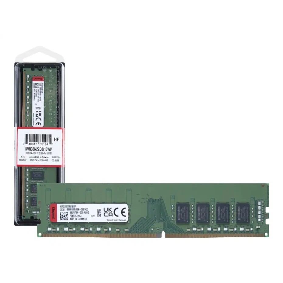 16GB RAM DDR4(3200) KINGSTON VALUE RAM (KVR32N22D8/16WP) | Shopee