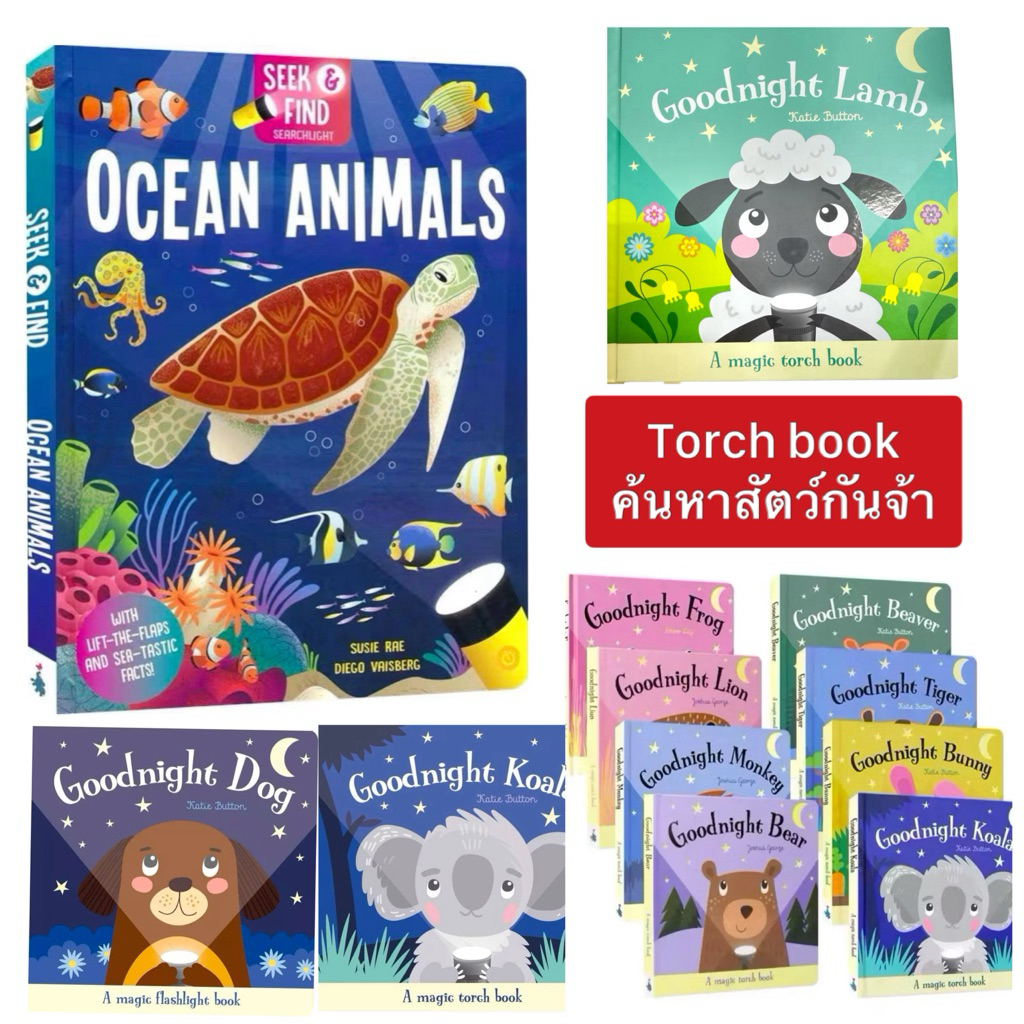 หนังสือไฟฉาย A magic Torch book บอร์ดบุ๊ค ภาษาอังกฤษ หนังสือกิจกรรม ...