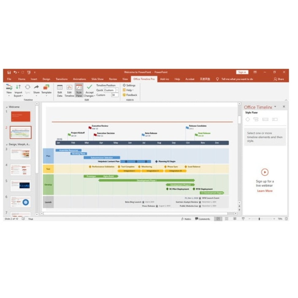 Office Timeline Pro Plus 2025 ปลั๊กอิน PPT สำหรับสร้างแผนภูมิสำหรับ ...