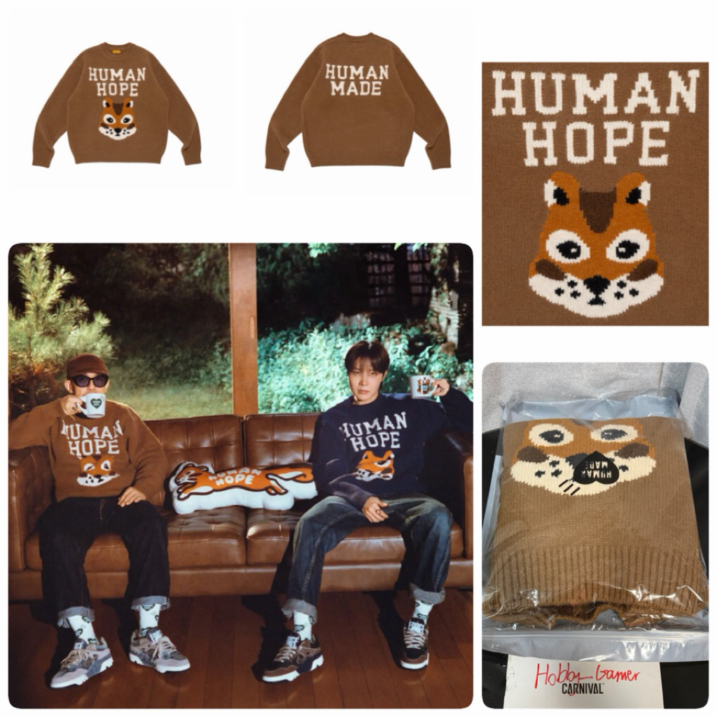 มือ1 พร้อมส่งด่วน🇹🇭 ถูกที่สุด!! ของแท้💯) เสื้อถัก Human Made