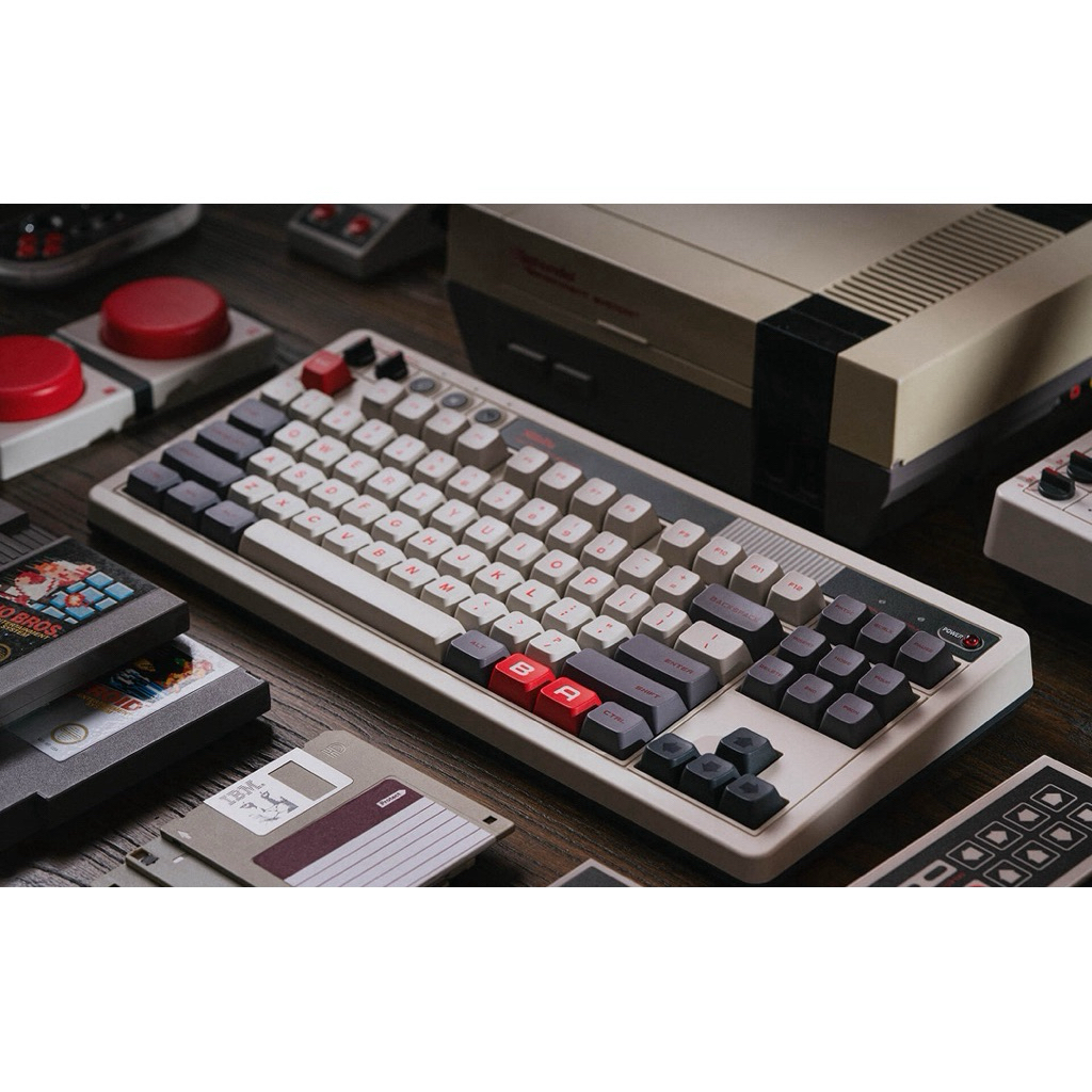 8BitDo คีย์บอร์ด Mechanical Retro + ปุ่ม Super Buttons แท้ สไตล์เกม ...