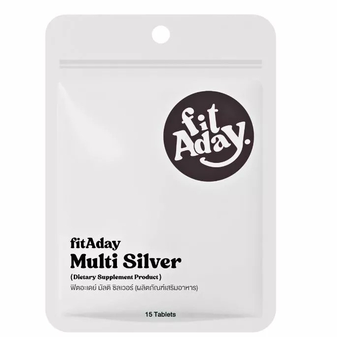 FITADAY Multi Silver วิตามินและเกลือแร่รวม (ซอง 15 เม็ด) | Shopee Thailand