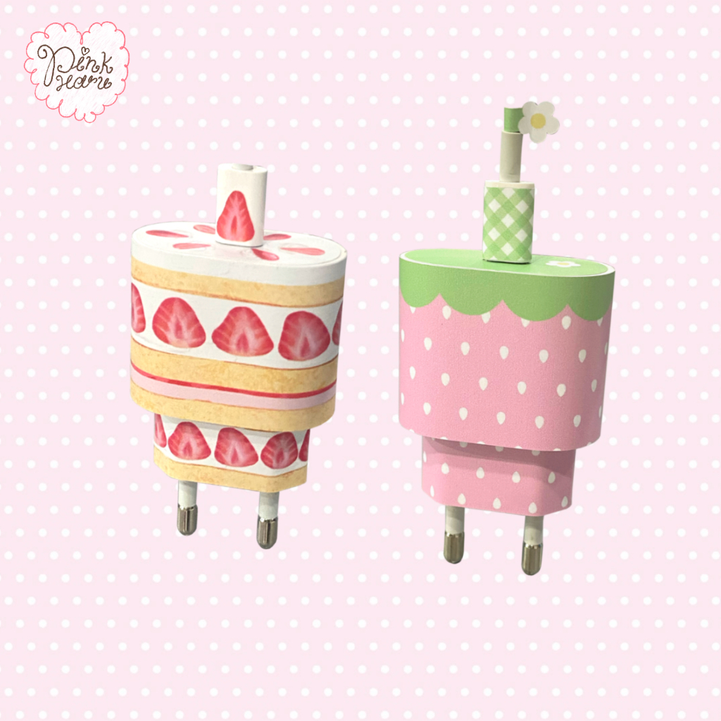 PinkHaru |สติ๊กเกอร์ติดสายชาร์จรุ่นขากลม Sticker Charger typeC for ...