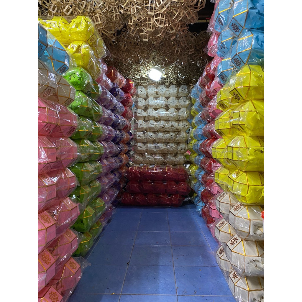 (ชุด 50 ลูก) 🏮โคมล้านนาผ้า 6.5 นิ้ว 🚛🌈 (1 ออเดอร์/ 1 คำสั่งซื้อ)