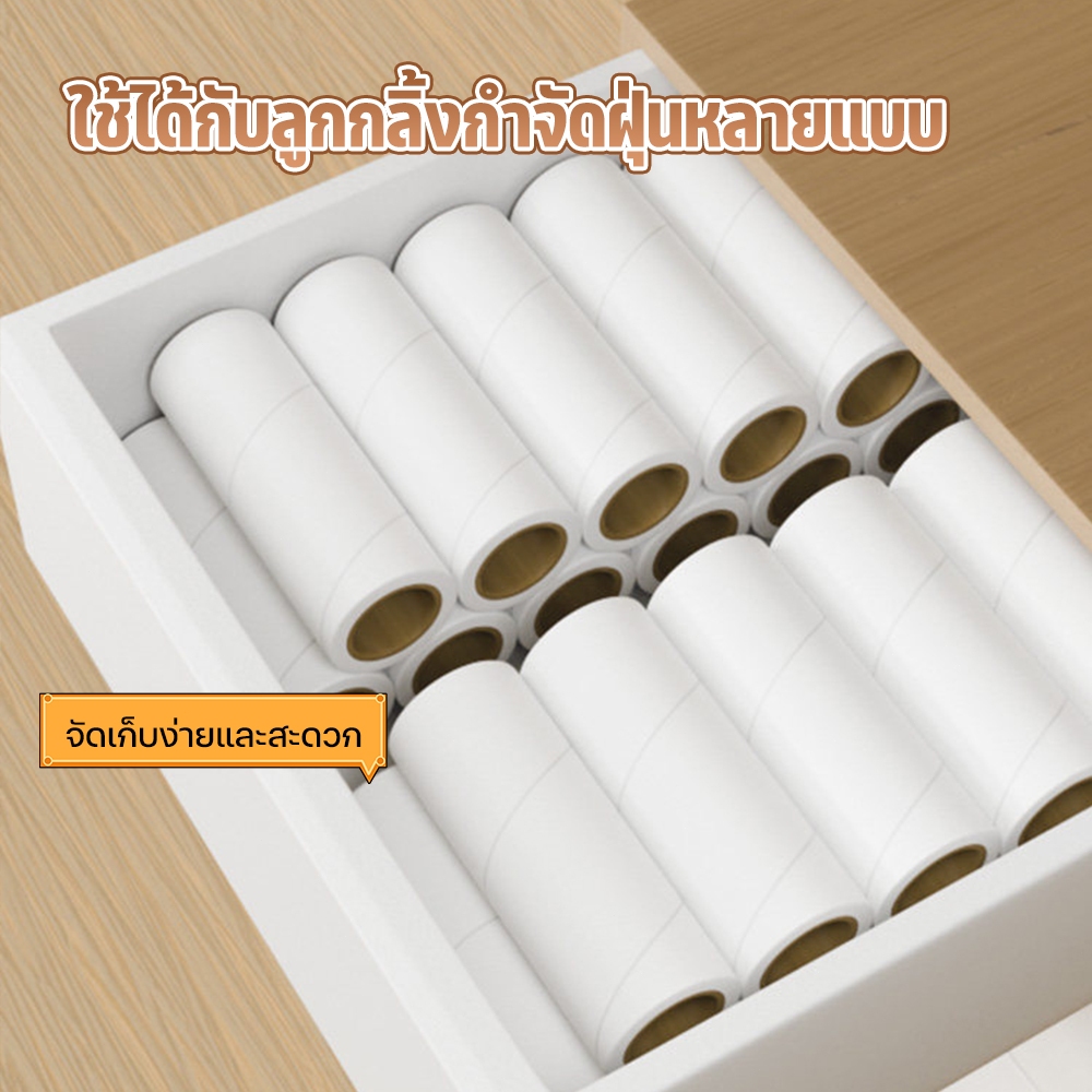 ลูกกลิ้งเก็บขน ลูกกลิ้งขนแมว สติกเกอร์แบบฉีกได้ รีฟีลกาว 24 ซม เก็บขนและฝุ่น ใช้งานสะดวก แข็งแรงทนทาน