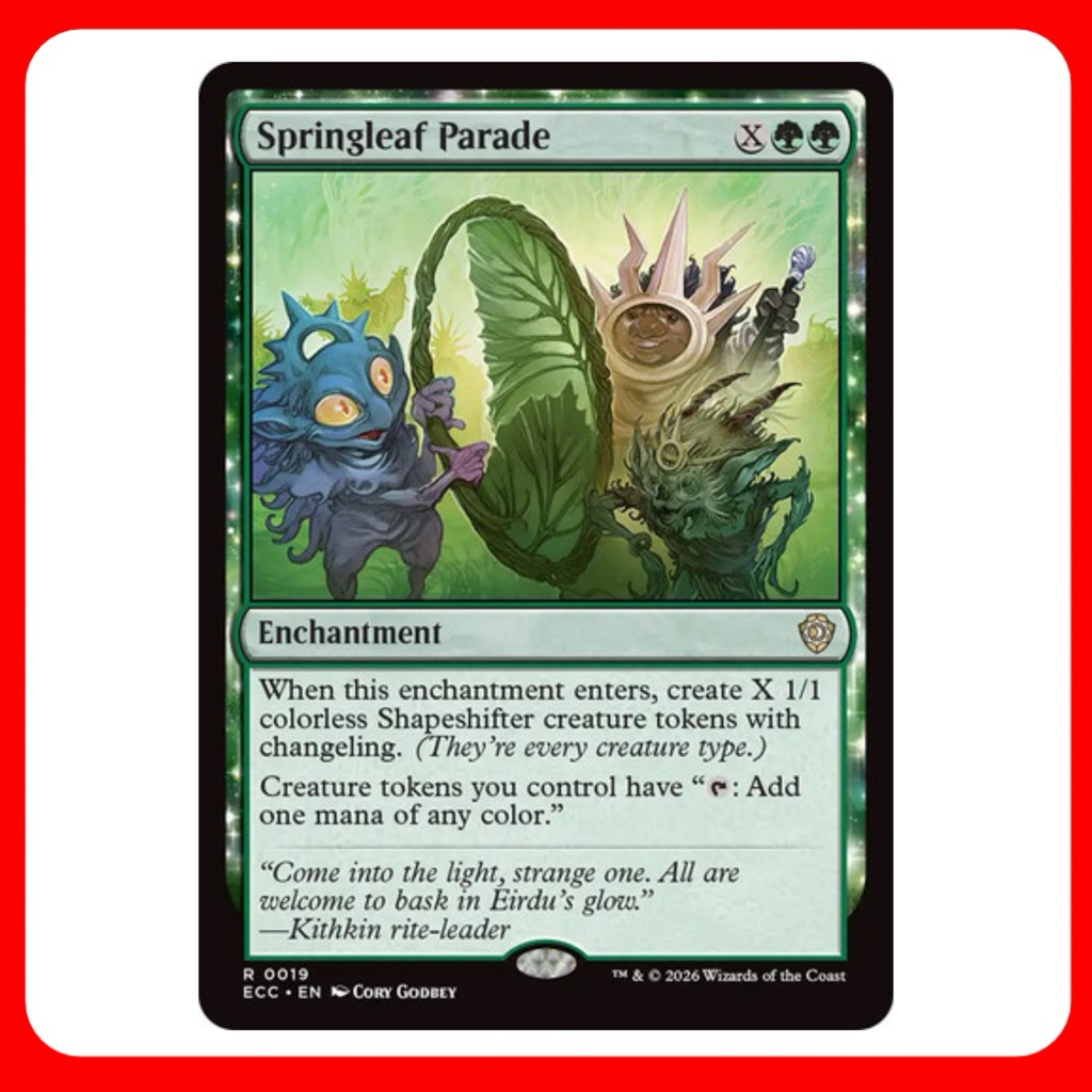 [MTG] Springleaf Parade [ECL] [GREEN] [RARE] [NORMAL] [ENG] (การ์ดเมจิค ...