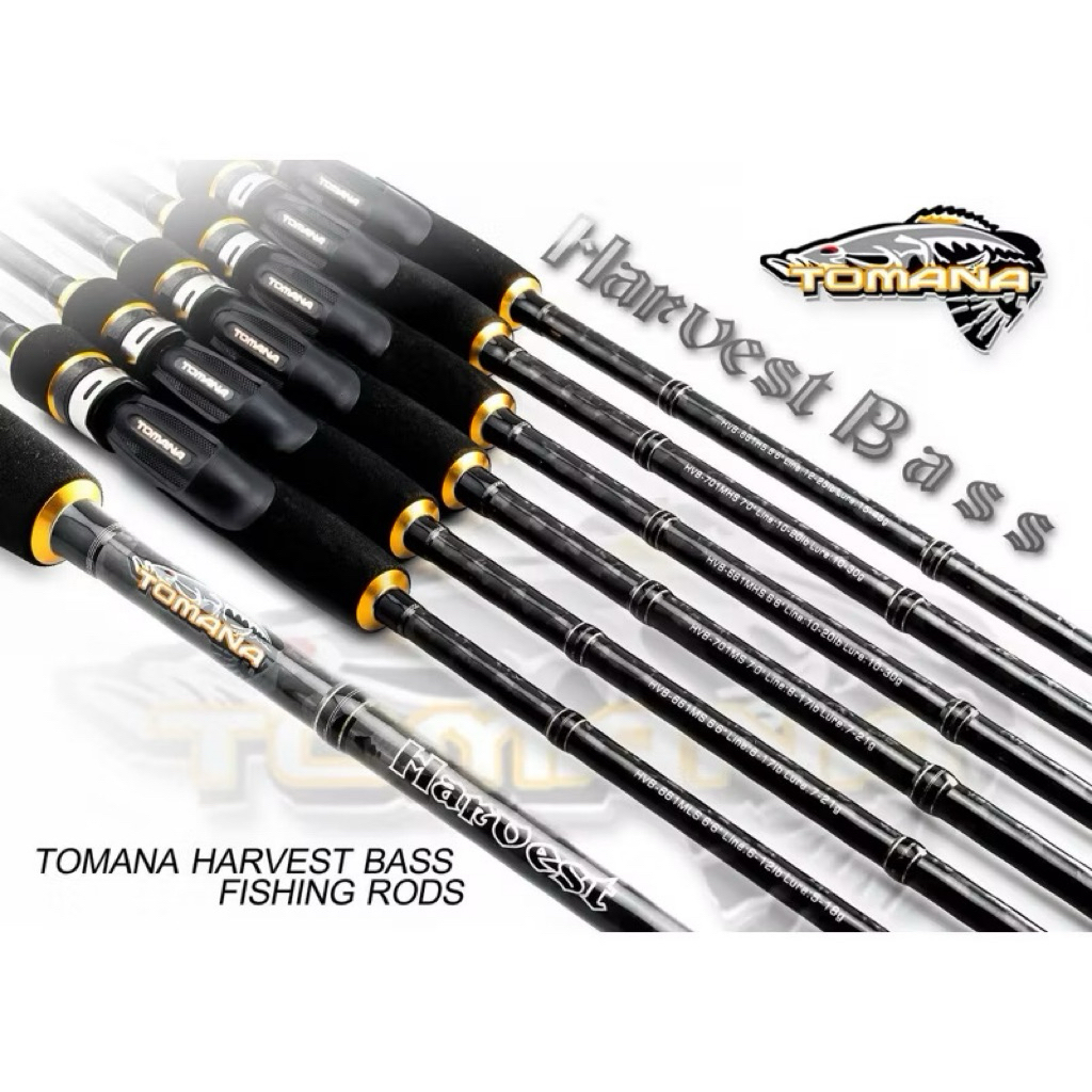 Tomana Harvest คันตีเหยื่อปลอมสปินนิ่ง และเบท เวท 8-17/ 10-20lb/12-25lb ...