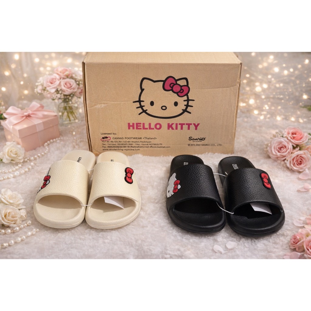รองเท้าแตะลิขสิทธิ์แท้ Hello Kitty รุ่น KTP-041 | Shopee Thailand