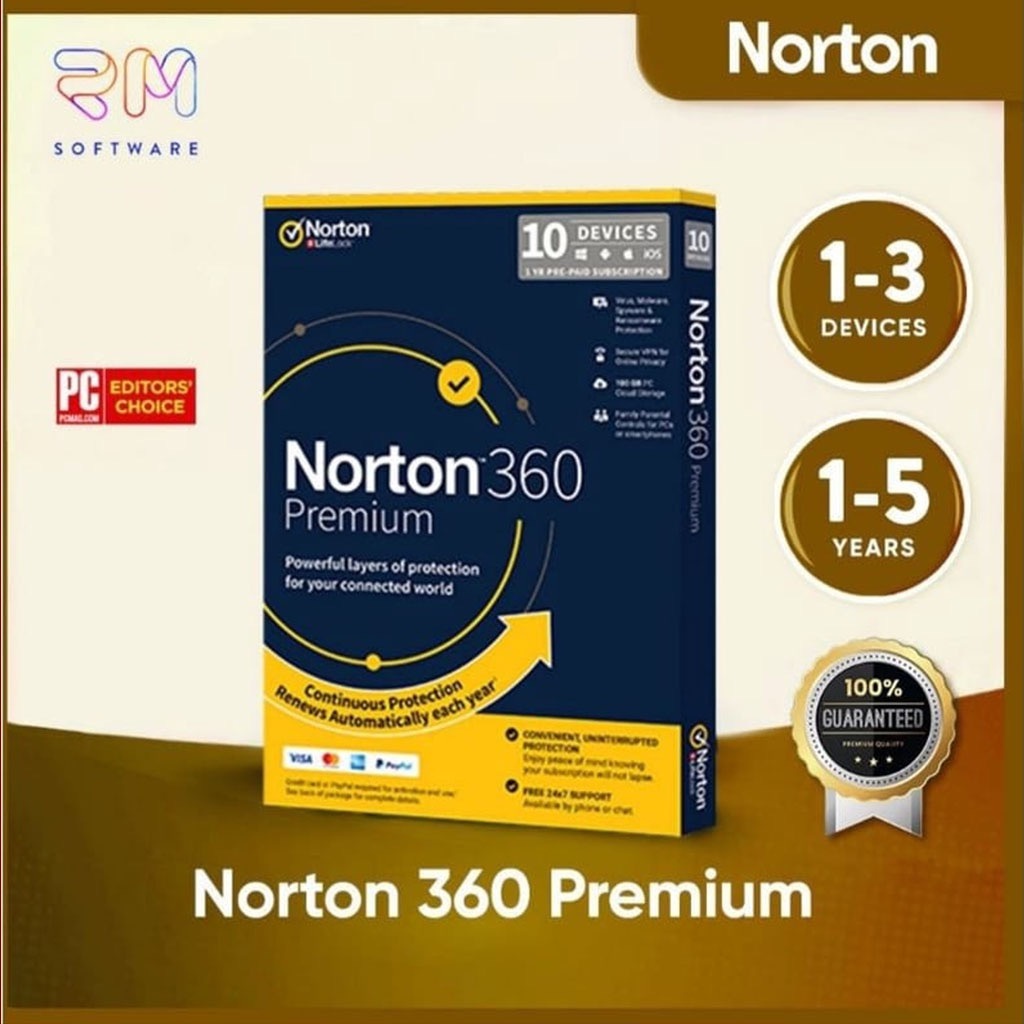 Norton 360 Premium 1 ปี — License แท้