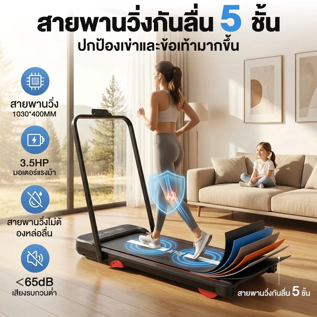 MYHI T3 PRO MAX ลู่วิ่งไฟฟ้า 3.5HP