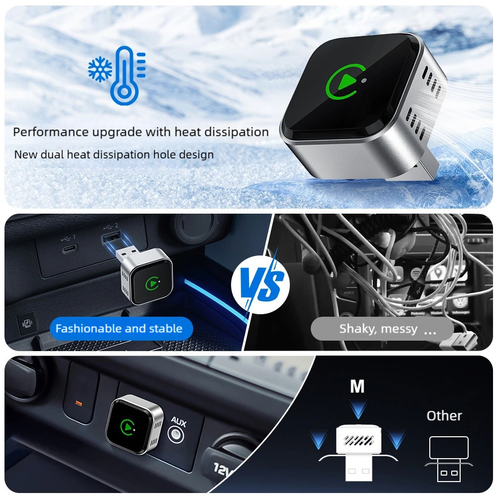 USB Dongle Wireless CarPlay Android Auto อะแดปเตอร์ไร้สาย มินิกล่อง ...