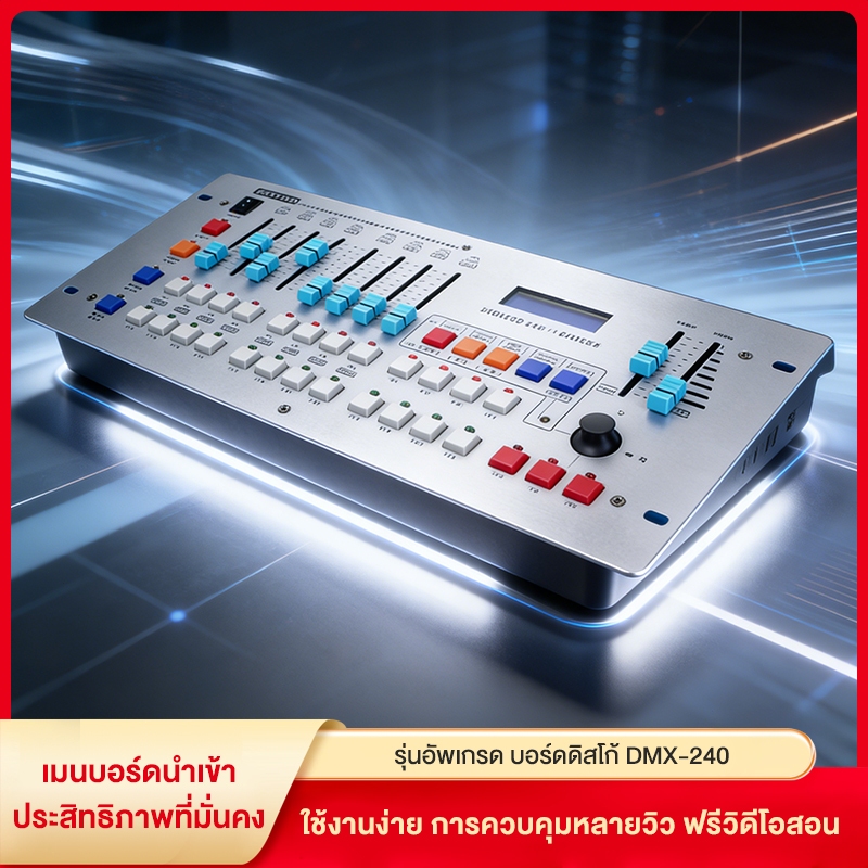 บอร์ดควบคุมไฟเวที DMX 512 เครื่องควบคุมไฟพาร์ 240 DMX Controller