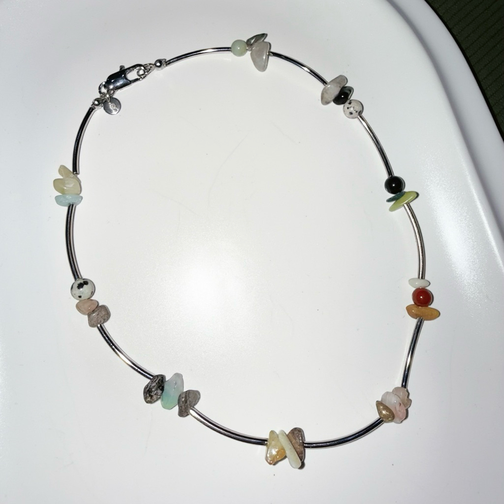 Rock Locket - Pebble Necklace สร้อยคอหินธรรมชาติ | Shopee Thailand